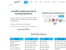 Tablet Screenshot of guru99.com